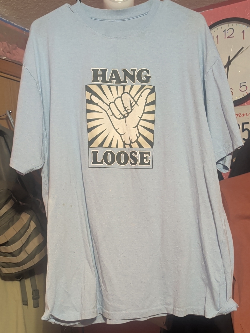 Hang Loose Graphic Tee - Light Blue